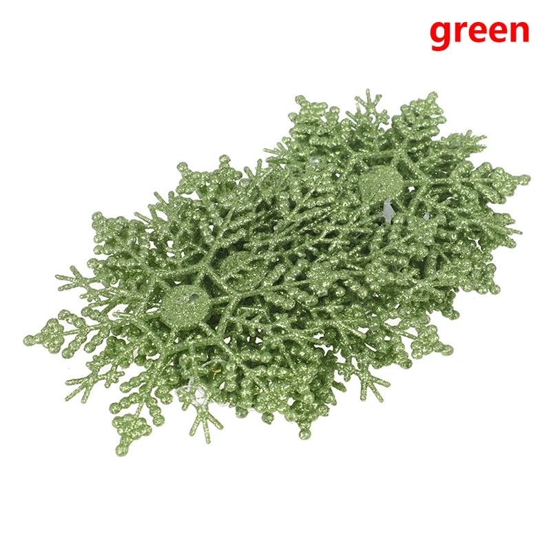 green 12 шт./компл. к требованиям заказчика; сверкающие; блестящая Снежинка рождественские украшения для рождественской елки вешалка гирлянда для изготовления украшений - Цвет: green