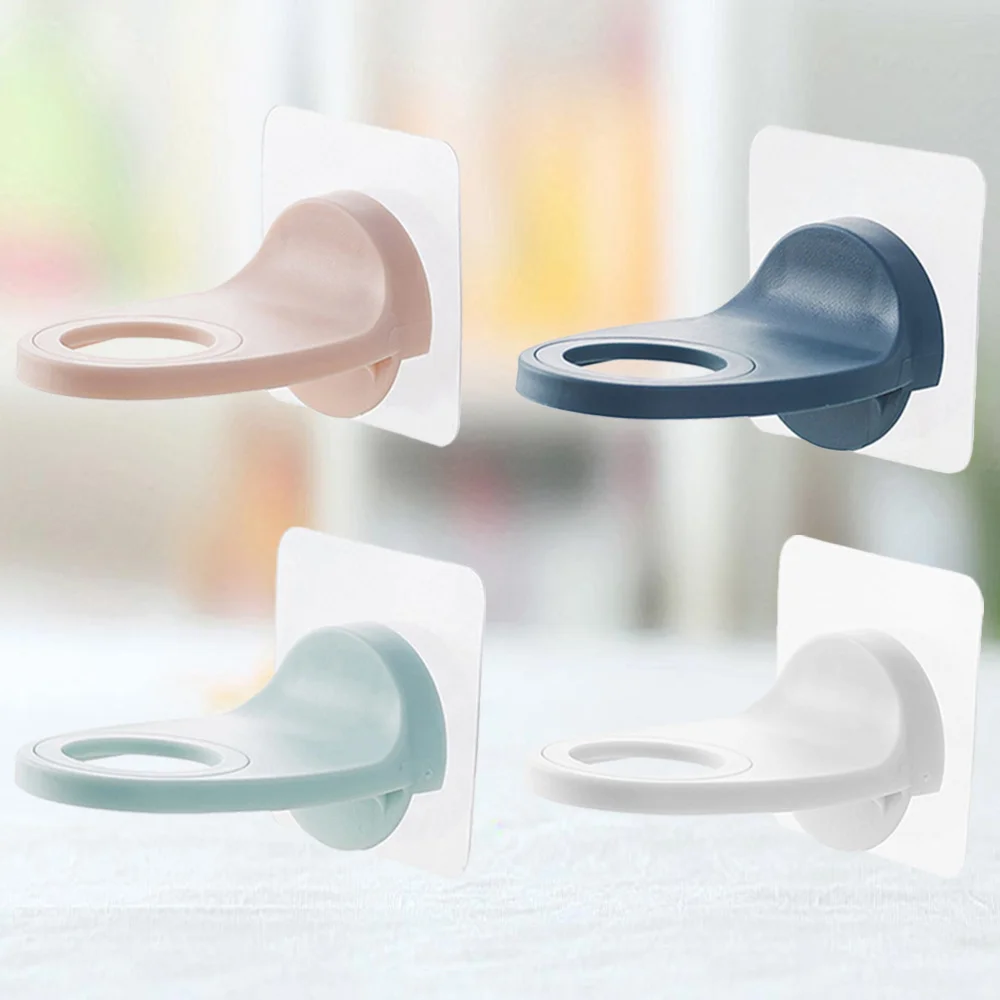 

4pcs in 1 Set Storage Holder Free Punch Wall Mounted Storage Shelf for Bathroom Washroom(White, Pink, Sky Blue, Dark Blu