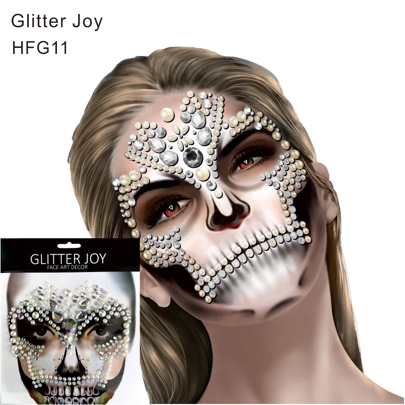 HFG11 1 шт. белый искусственный жемчуг и прозрачный драгоценный камень стикер для