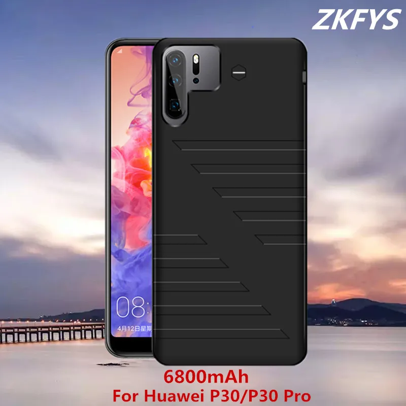 Чехлы для зарядки аккумуляторов Huawei P30 Pro чехол аккумулятора 6800 мАч внешнего