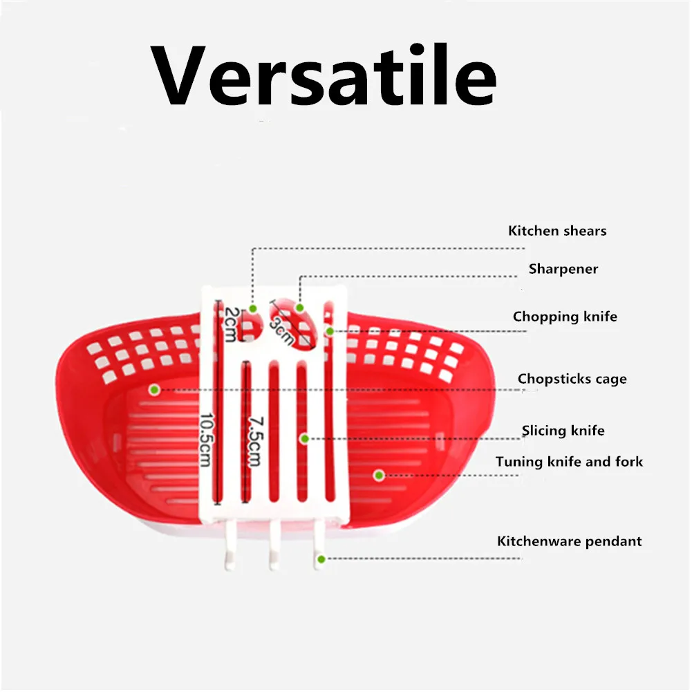 

Hot Sale Kitchen Multi-function Drain Chopsticks Cage Plastic Chopsticks Storage Box Hanging Tableware Cutter Chopsticks Cage