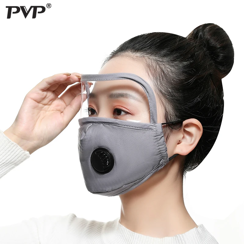 Зимняя теплая дышащая маска для лица унисекс с рельефными линзами + 2 фильтра