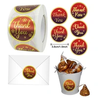 500pcs 3 8cm christmas thank you cute stickers new year gift packing sealing label wedding decoration kawaii stickers