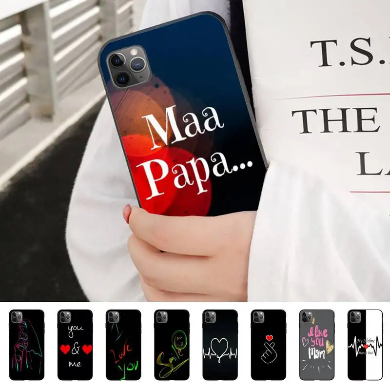 Мягкий резиновый чехол для телефона Love Mom IphoneX XS 11 11Pro 5 5s SE 6 6s Plus 7 8 2020 чехол|Бамперы|