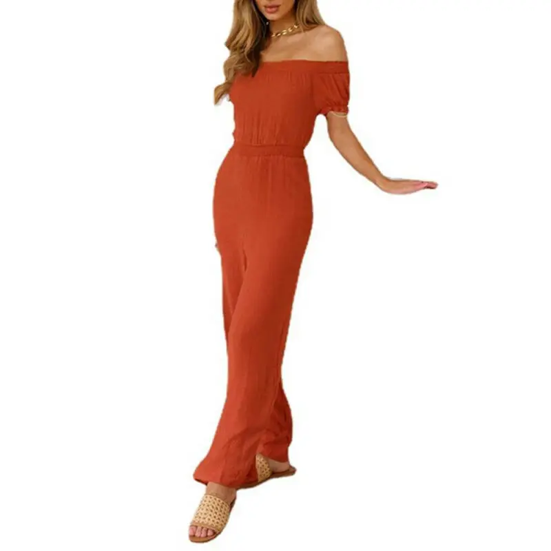 

Women Off Shoulder Jumpsuit Summer Beach Romper Playsuit Holiday Casual Overalls
