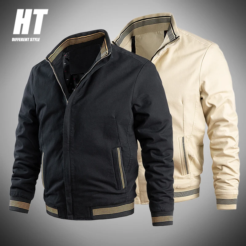 Мужская куртка бомбер осенне зимние флисовые теплые пальто мужские облегающие