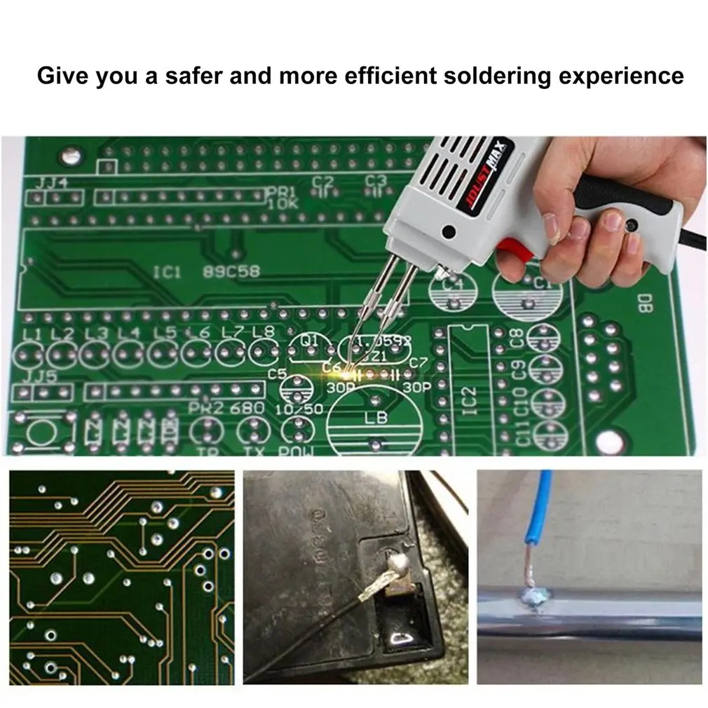 

Electrical Soldering Iron Gun Hot Air Heat Gun Hand Welding Tool With Solder Wire Welding Repair Tools Kit EU 220V 100W