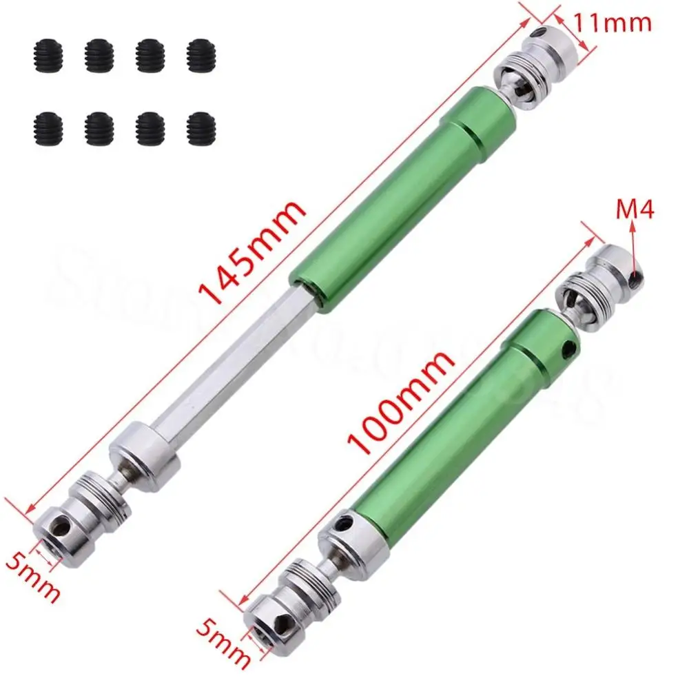 

100mm-145mm Adjustable Duty Metal Universal Driven Dogbone Drive Shaft For RC Car 1/10 Rock Crawler Truck Hop Up Accessories