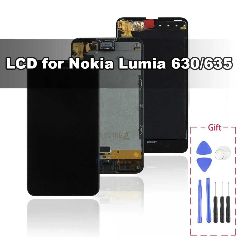 Для оригинальных Nokia Lumia 630 635 ЖК-дисплей с рамкой RM-977 RM-978 дисплей сенсорный экран