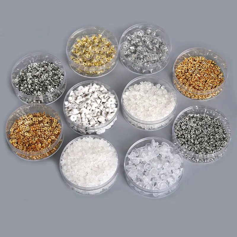 500 застежки для сережек серебристые и золотистые детали изготовления лидер