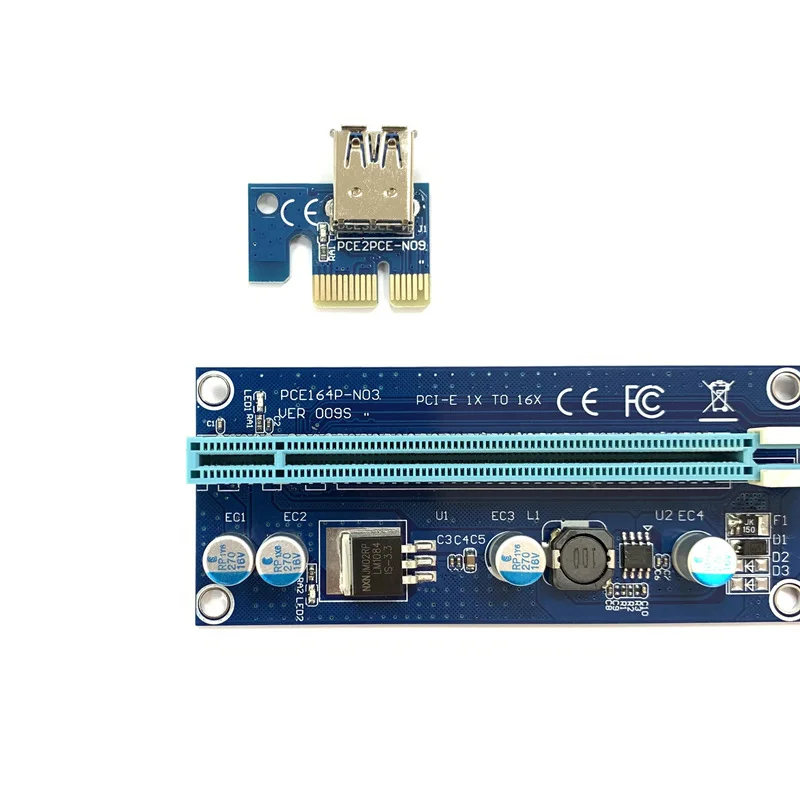 Переходная карта VER008C USB 3 0 PCI PCIE PCI-E 1X до 16X адаптер Райзера 60 см 008C со светодиодом