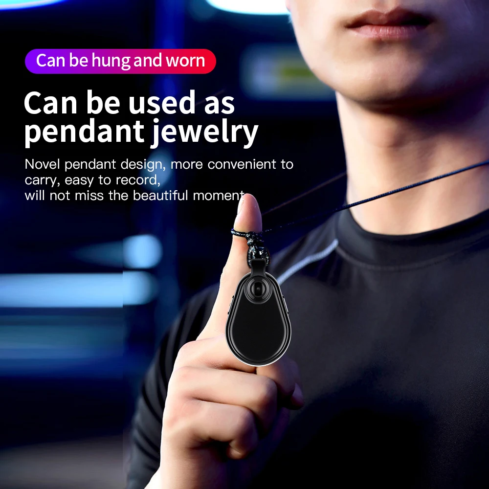 

V2 HD Camera Necklace Video Recorder 1080P Mini Camera Wearable Mini DV DVR Voice Portable Sports Camera Lightweight Body Camera