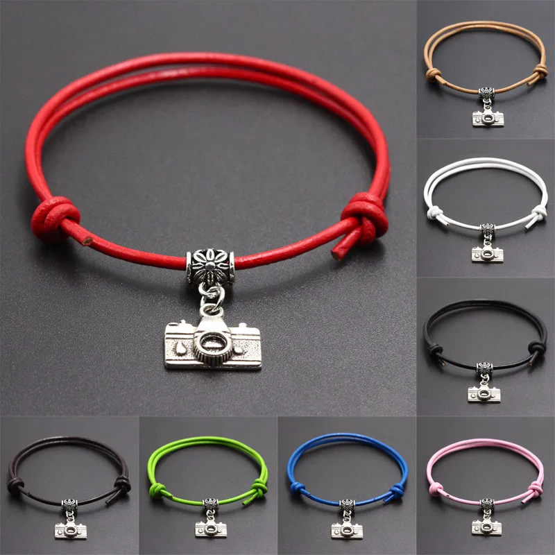 Модные подвески в виде собачьей лапы браслет на веревке с красной нитью Черный