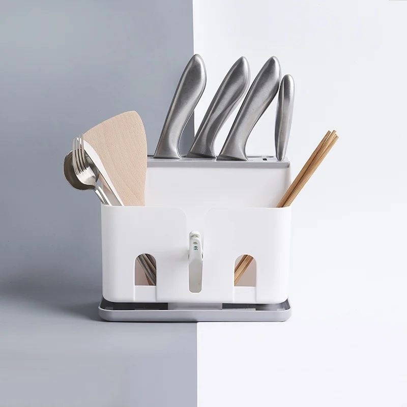 

Multifunctional Kitchen Knife Holder Plastic Racks Storage Chopsticks Drain Rack Tableware Storage Rack