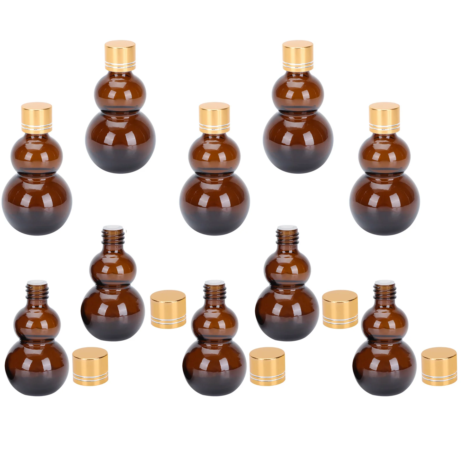 

10pcs Gourd Design Bottles Leakproof Containers Portable Mini Bottles