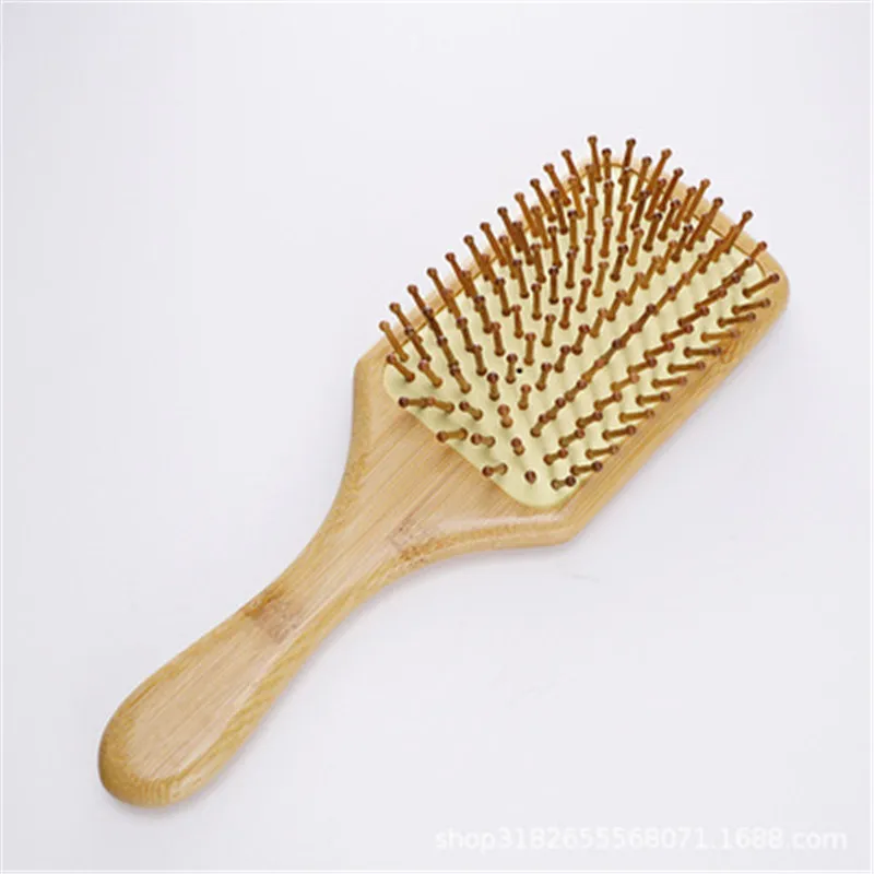 Высококачественная расческа для волос большая бамбуковая щетка S деревянная с