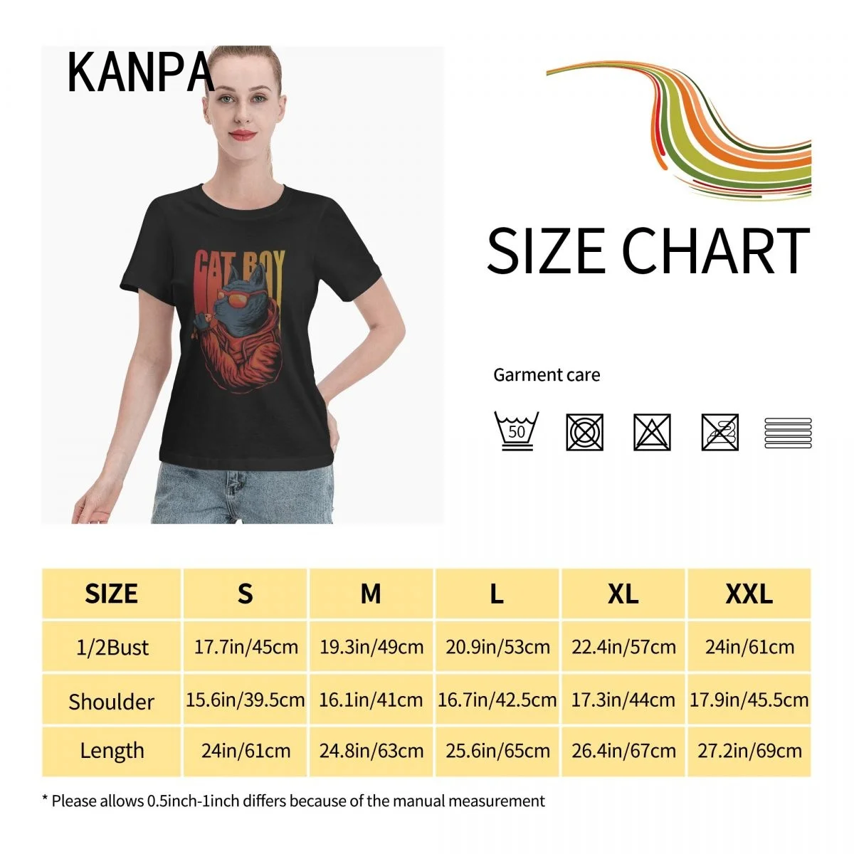 

2021 New Fashion Cat Boy Women's Basic Short Sleeve T-Shirt Black Cotton T Shirts Woman Top Tees Female Clothing Summer