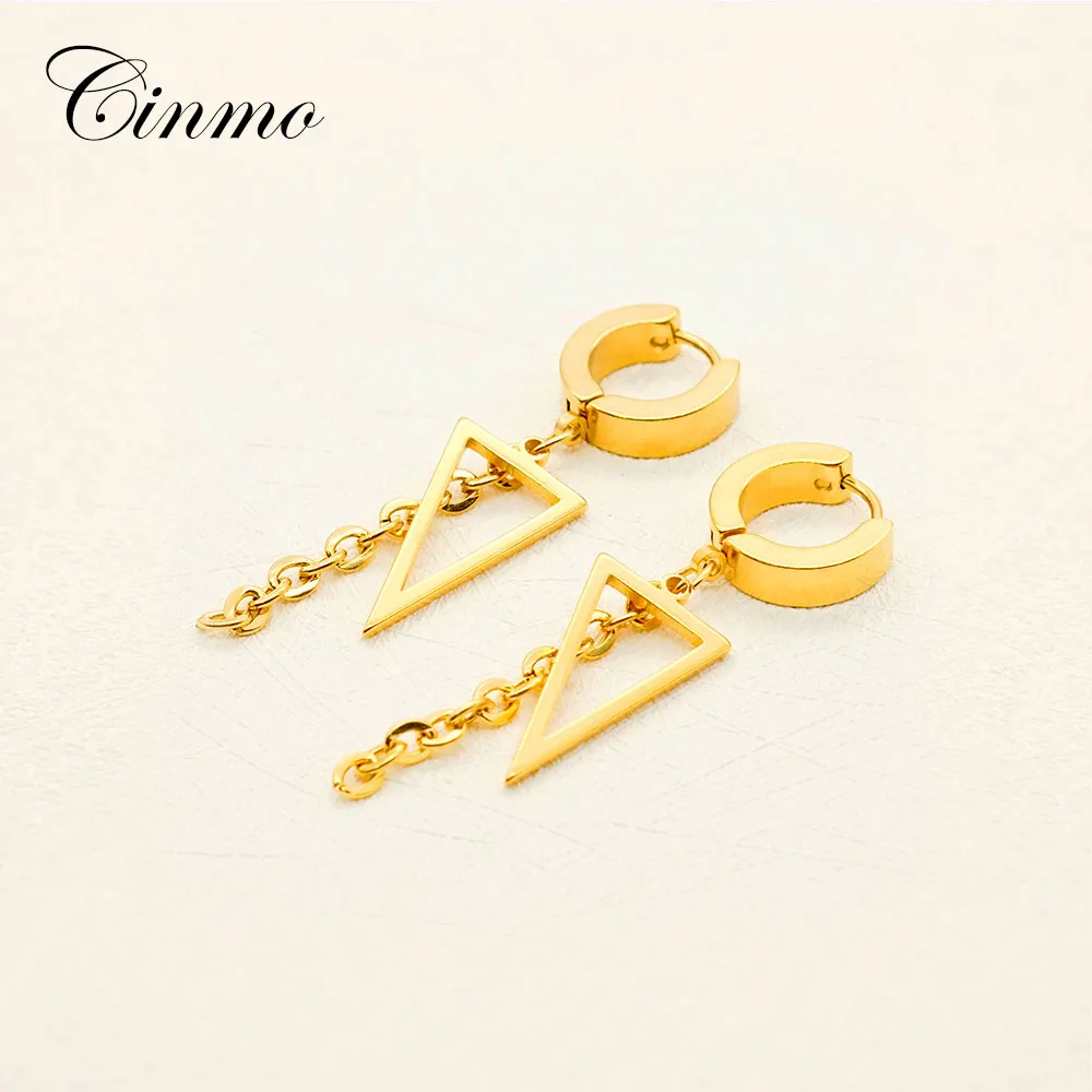 Женские и мужские серьги подвески Cinmo в стиле панк из нержавеющей