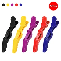 6pcs professional salon section hair clips diy hairdressing hairpins plastic hair care styling accessories tools hair clips