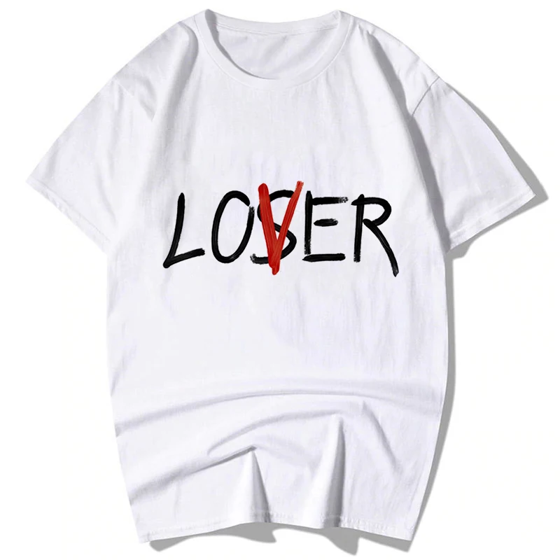 Повседневная футболка с коротким рукавом Loser Lover It Inspired топы Клубные футболки