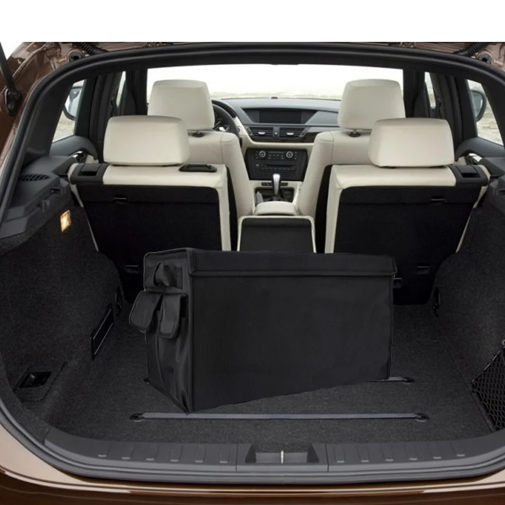 Продажа Автомобильный ящик для хранения с логотипом M, автомобильный багажник, коробка для хранения, органайзер, сумки для BMW X1, F25, X3, X4, F15, X5, F16, X6, 1, 2, 3,...