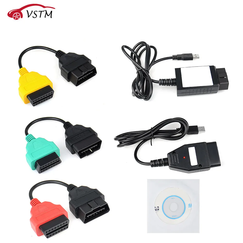 Профессиональные диагностические кабели F-i-at ECU Scan адаптеры F-iatECUScan + MultiECUScan OBD2