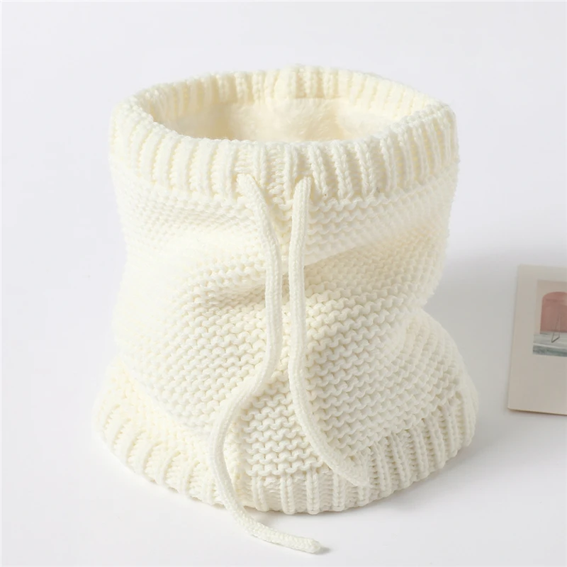 

Unisex Knitted Winter Ring Scarf for Neck Cover Soft Thick Fur Women Outdoor Collar Scarves Adjustable Warmer Face Wraps Snood