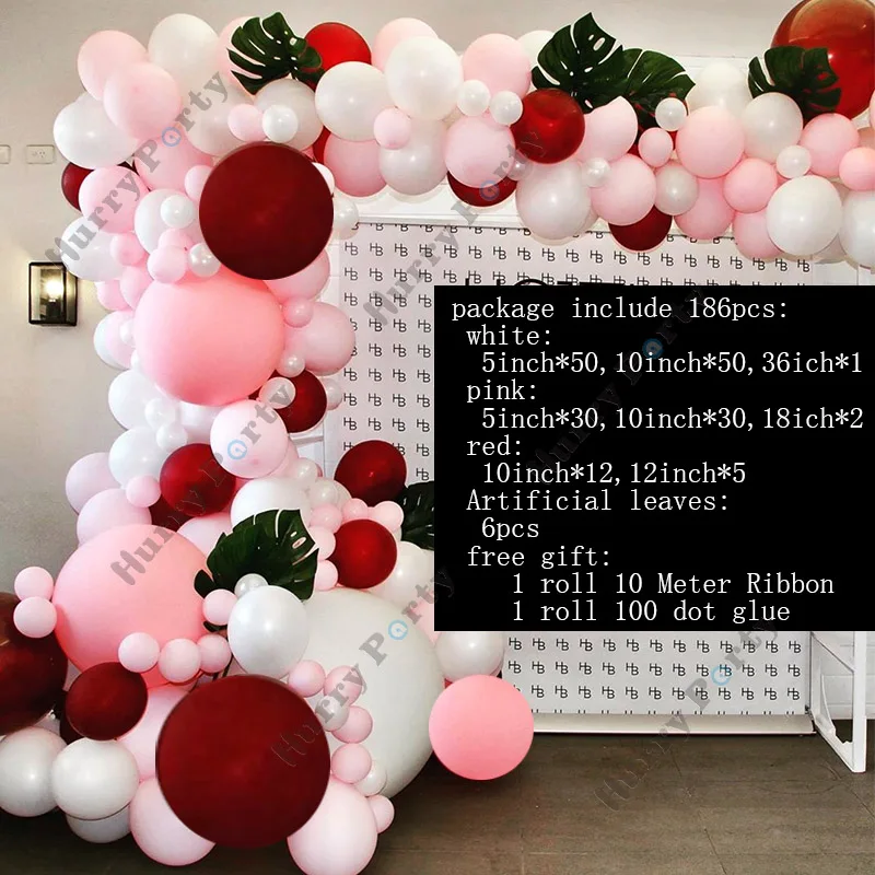 186 шт. украшения для вечевечерние НКИ гирлянда с воздушными шарами искусственные