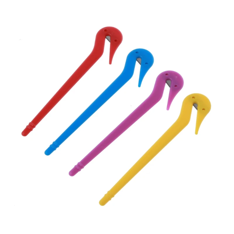 

4Pcs Elastic Hair Bands Remover Pony Picks Cutting Hair Ties Ponytail Removers U4LE