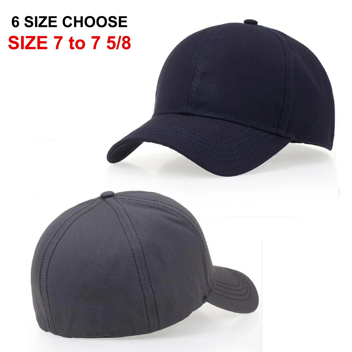 

Fitted Caps Hats New 6 Sizes Sun Trucker York Closed Men Bill Hip Hop Plain Baseball Snapback Blank Solid Curved Visor Brim Era