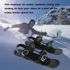 Мини лыжные коньки зимняя обувь для снега короткие лыжные скейтборды одиночные сани зимние уличные спортивные