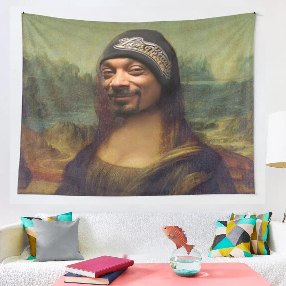 

Горячая Распродажа Snoop Dogg, гобелен Моны Лизы, декор для помещений, декор в стиле бохо, домашний декор в стиле хиппи, настенное украшение