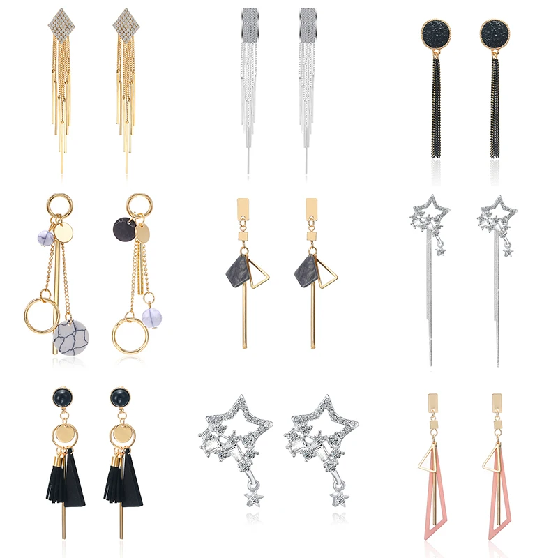 Корея Япония красивые серьги металлические Красочные Модные женские с