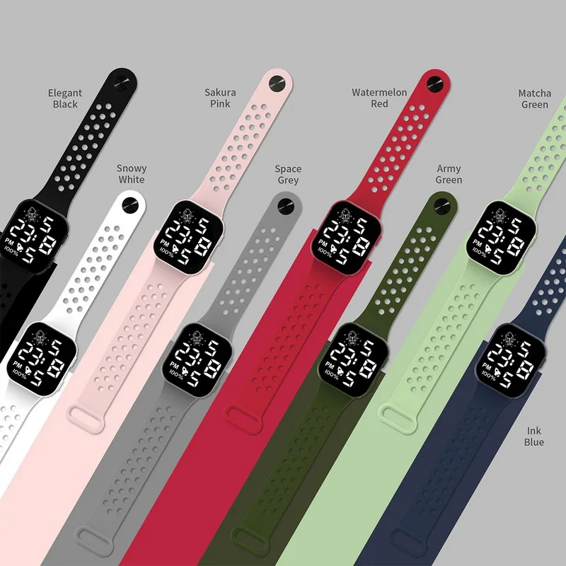 Водонепроницаемые детские часы с милым рисунком цифровые электронные наручные