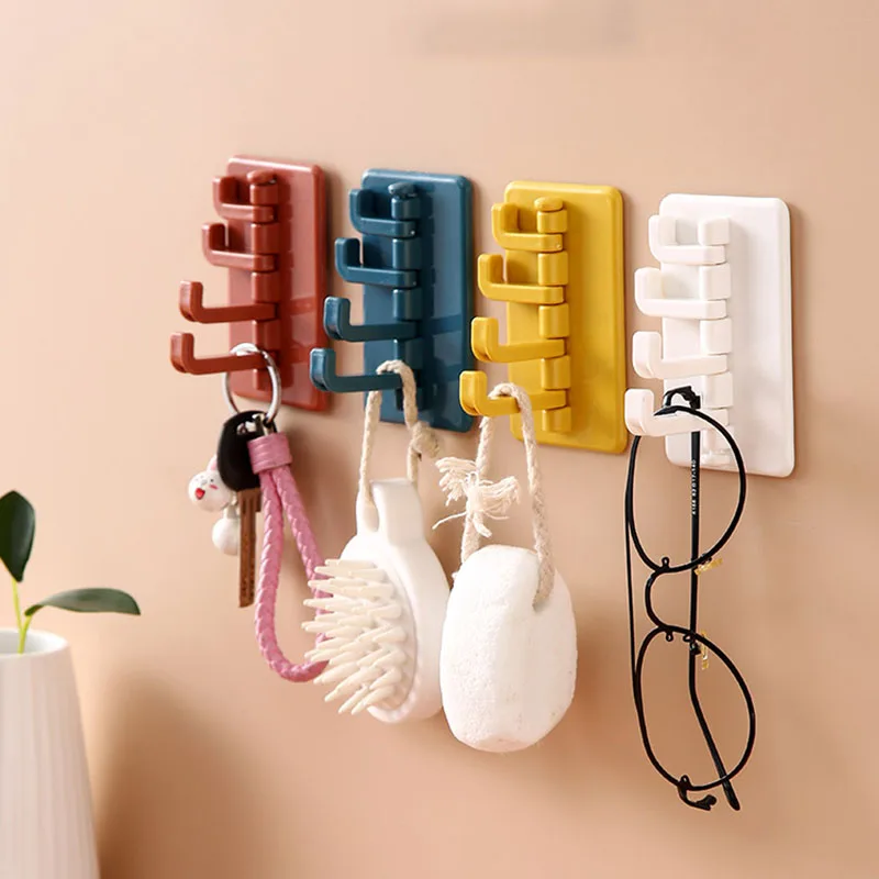 Пластиковый креативный крючок кухонные настенные крючки для дверей без гвоздей 4