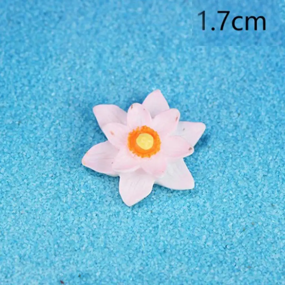 Милые миниатюрные рыбки листья лотоса 2 шт. украшения для аквариума полимерные