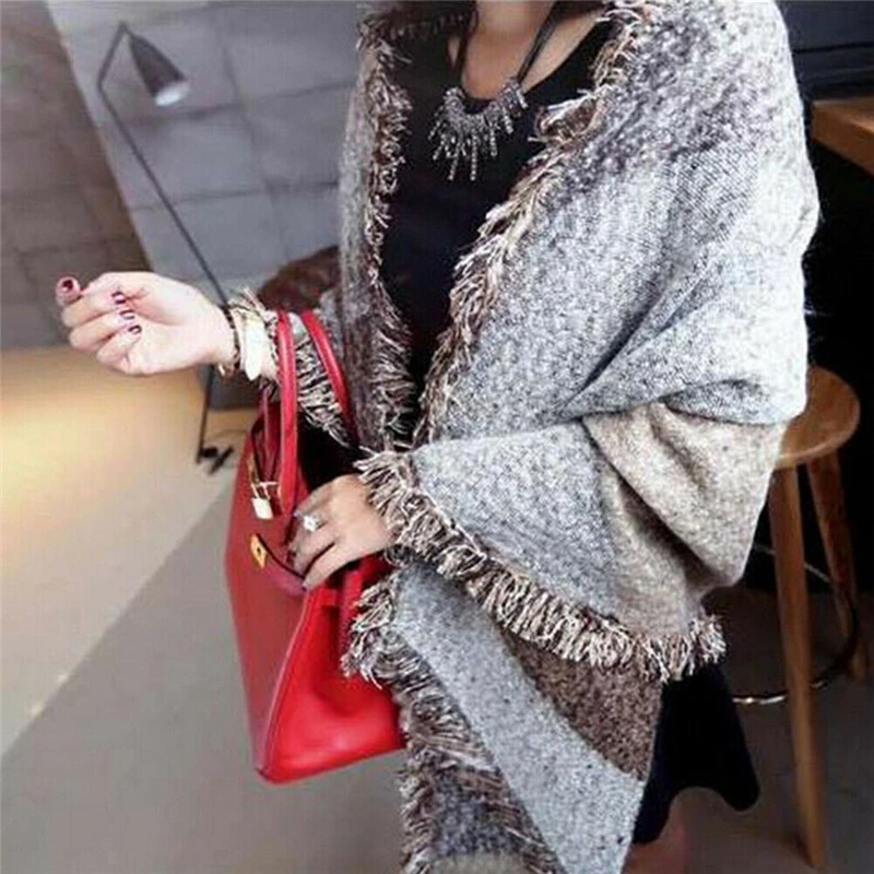 NEW Women Long Cashmere Winter Wool Blend Soft Warm Scarf Wrap Shawl Cozy Plaid Fashion Blanket Oversized Tartan Scarves |
