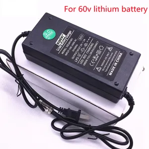 dc 67 2v 2a smart lithium battery charger adapter for wheelbarrow self balancing scooter 60v battery xlr 3 pins 12mm connector free global shipping