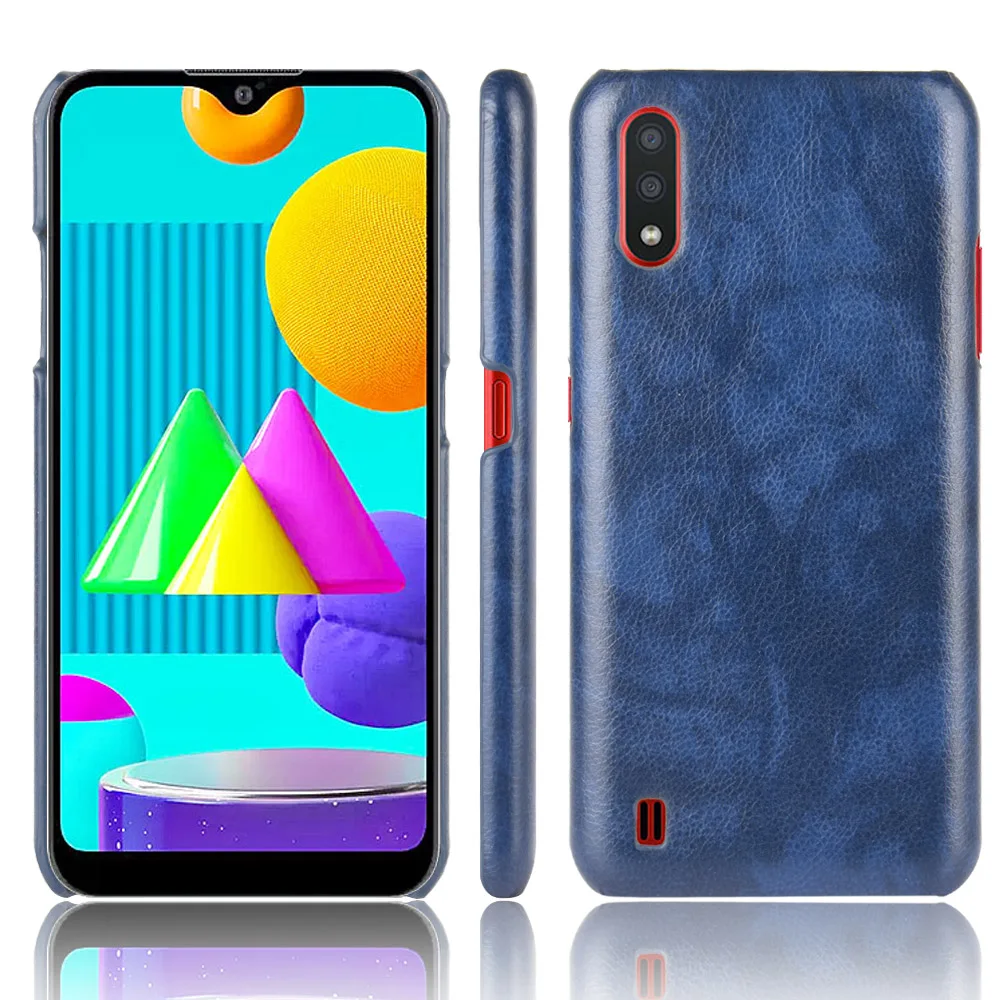 

For Samsung Galaxy M01 M 01 SM-M015F/DS Case PU Leather Litchi Pattern Skin Hard Cover For Samsung Galaxy M01 Phone Back Case