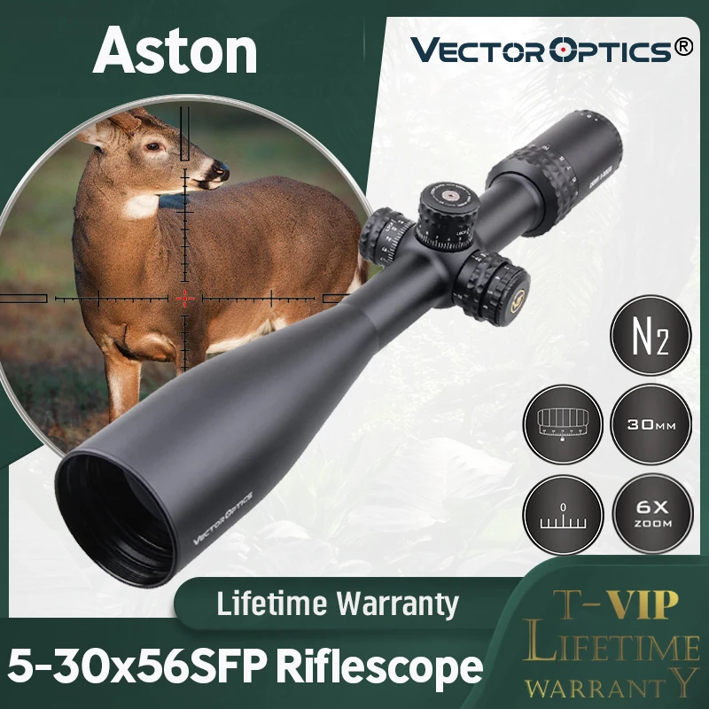 Тактический Оптический прицел Vector Optics Aston 5 30x56 SFP 1/4 MOA система блокировки