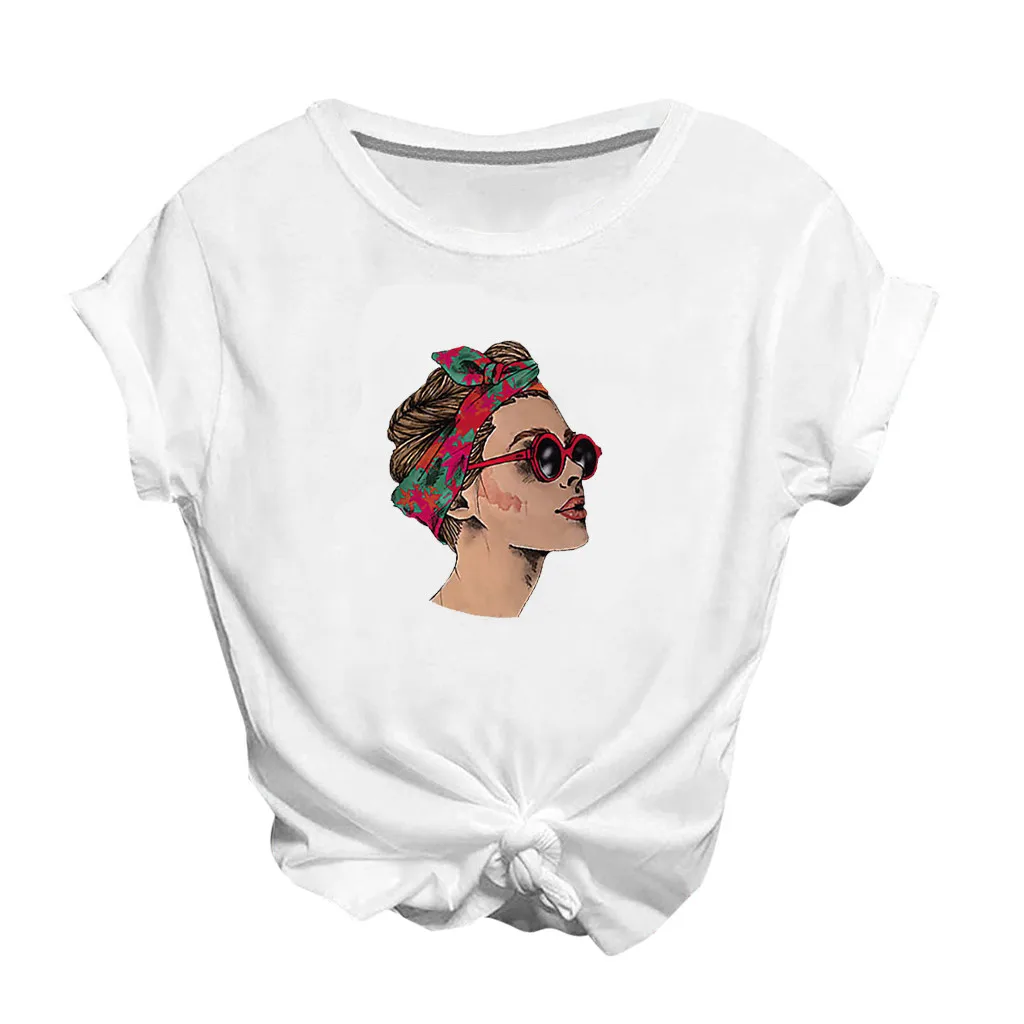 Женская футболка романтичная модная каваи Харадзюку летние повседневные