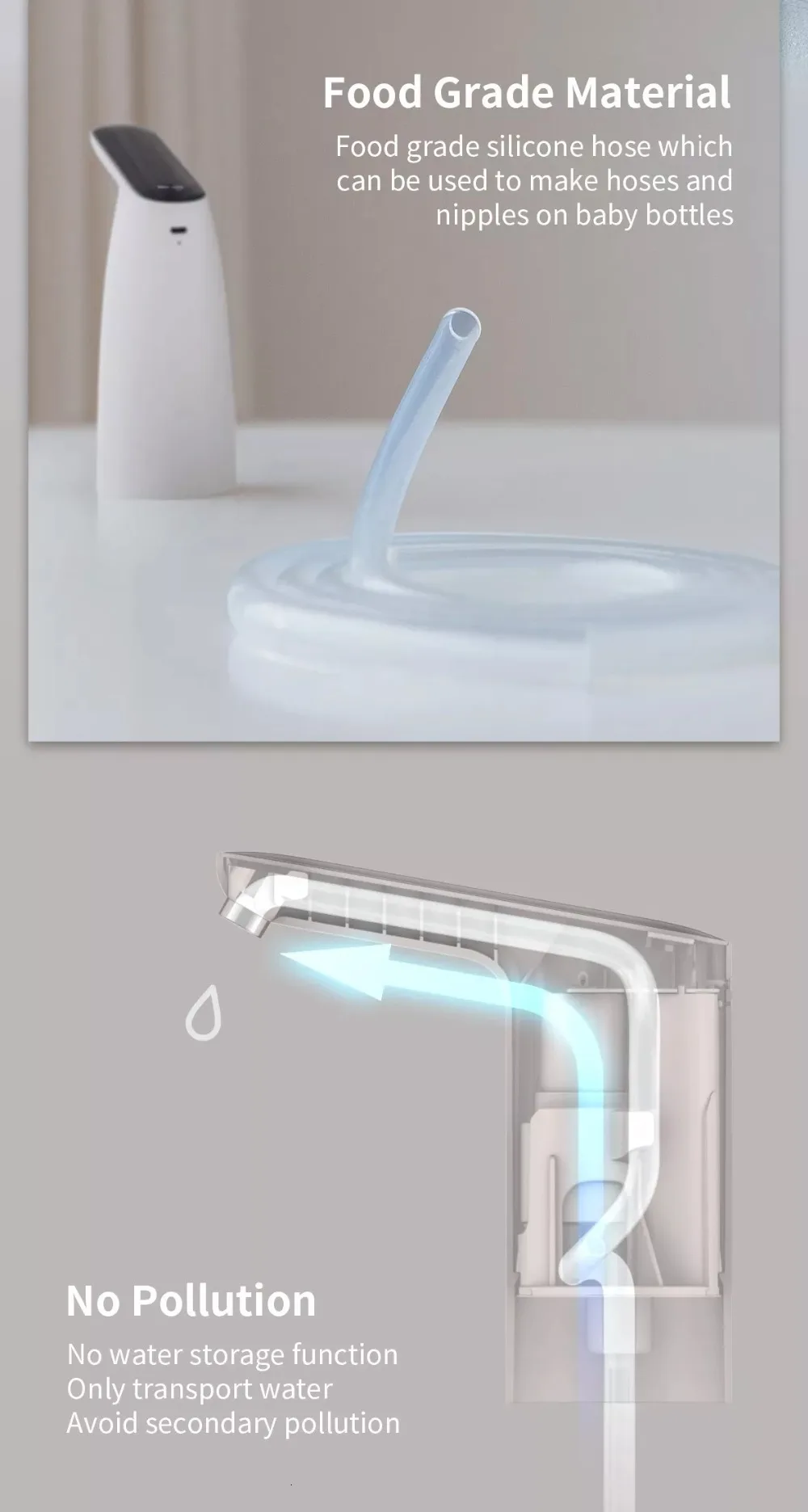 Xiaomi Mijia 3Life автоматический USB сенсорный мини-переключатель водяной насос беспроводной Перезаряжаемый Электрический дозатор с usb-кабелем