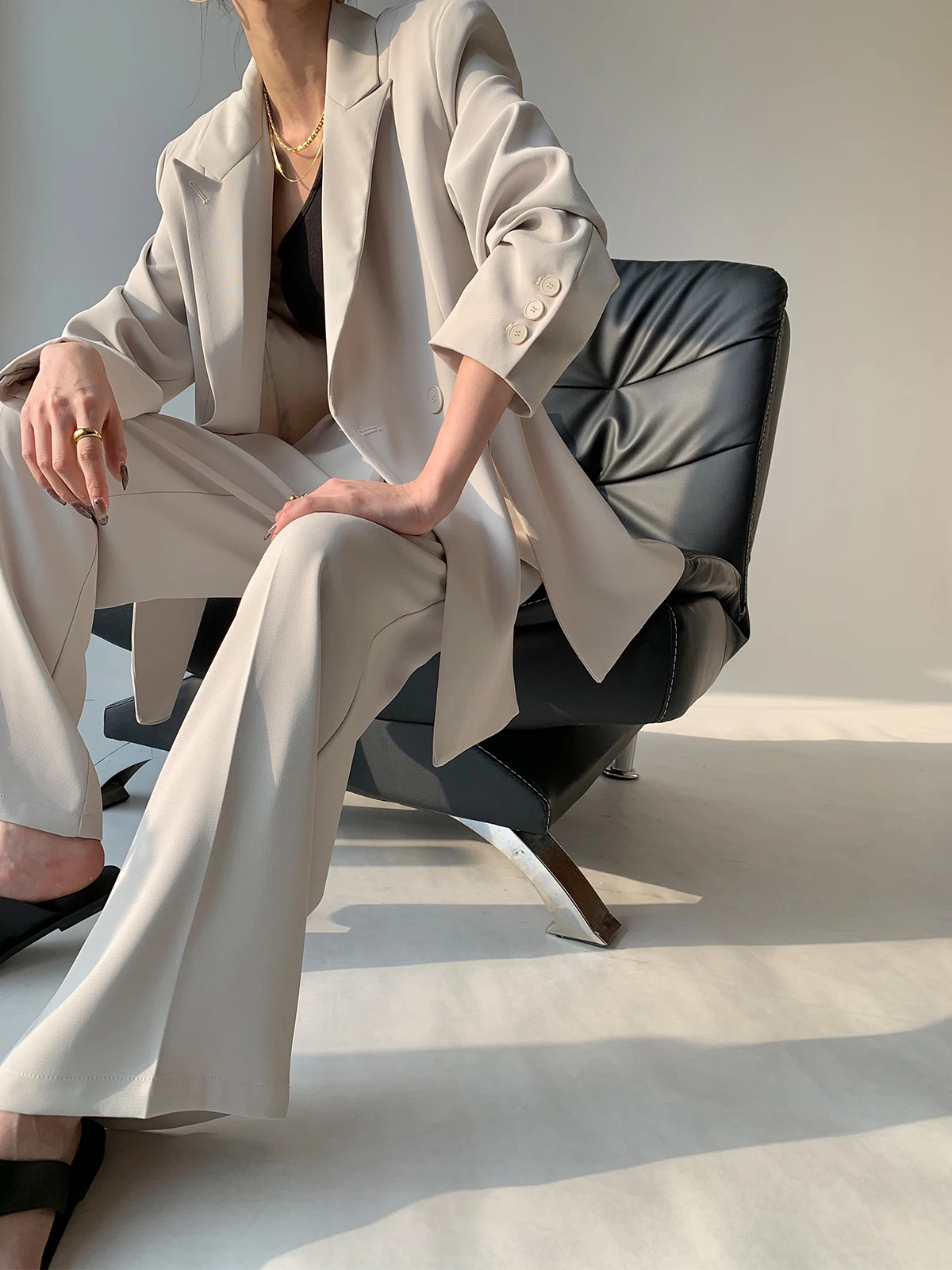 

HE SA spring temperament loose fashionable blazer femme veste blazer women korean coat streetwear abrigos de mujer vintage offic