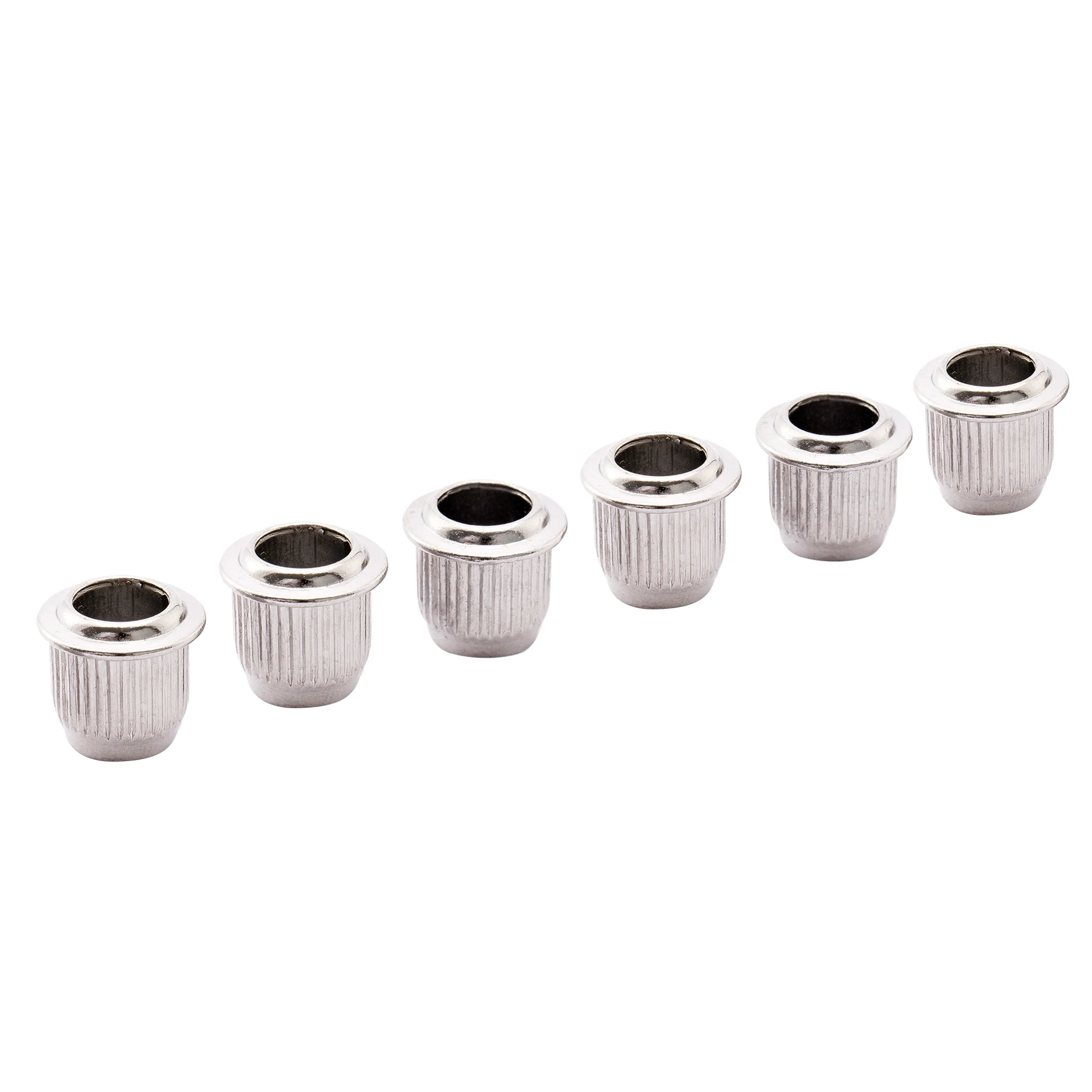 

Musiclily Pro 9mm Guitar Tuner Bushings for Electric Guitar Vintage Tuning Pegs Machine Heads, Chrome (Set of 6)