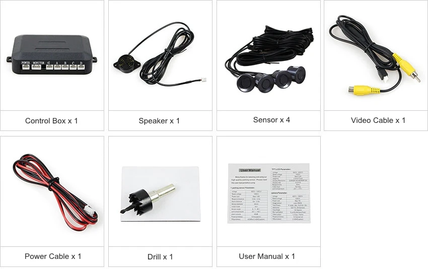 DIYKIT автомобильный обратный видео-радар для парковки 4 датчика заднего вида резервная система безопасности звуковой звонок с зуммером сигнализация для монитора камеры