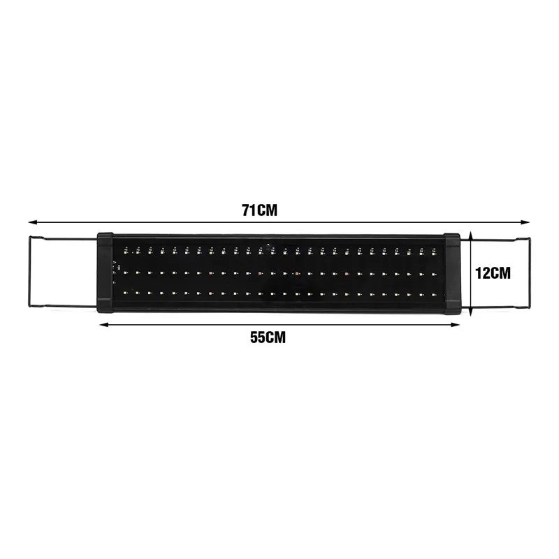 

AC100-240V 78LED 18W 55cm RGB Aquarium Light Full Spectrum Fish Tank Plant Marine for 65-70CM Fish Tank AU/US/UK Plug