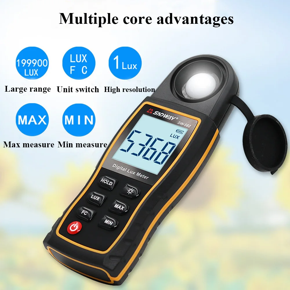 Цифровой люксметр Люкс/измеритель FC светильник метр для фотографии люминометр