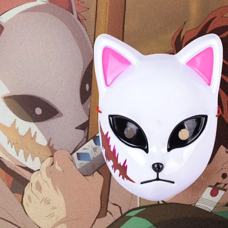 Маски для косплея из аниме рассекающий демонов Kimetsu no Yaiba костюмы на Хэллоуин