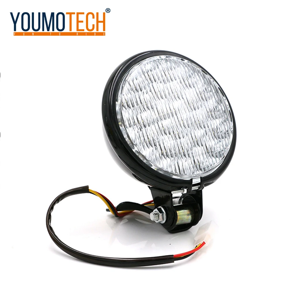 Ретро 5 &quotфара мотоцикла Фара Янтарная галогенная передняя фара для Suzuki Yamaha Honda