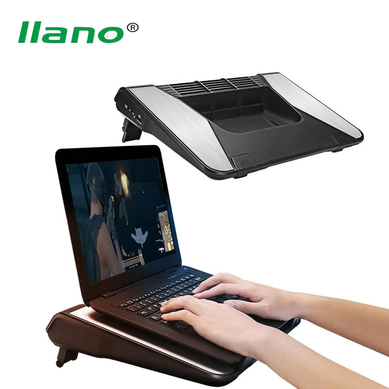 LLANO 17 дюймовый игровой кулер для ноутбука металлический горизонтальный